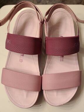 Ryka Pink Two-Tone Strap Sandals